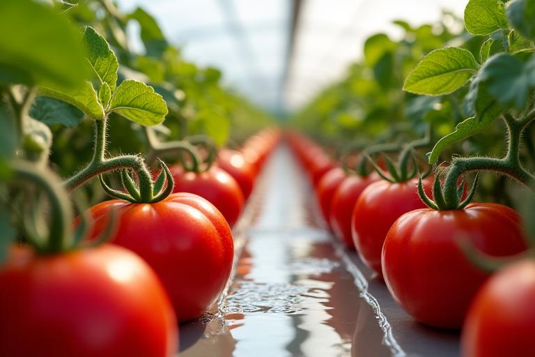 Transformación de finca de tomate con sistema hidropónico