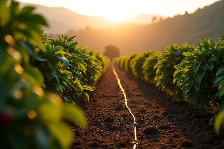Sistema de riego de precisión en plantación de café